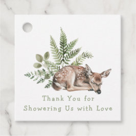 Aquarellwald Hirschdusche Geschenkanhänger