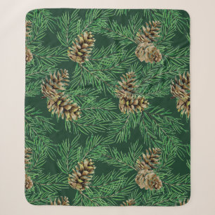 Aquarellwald Pine Needles Bäume Natur Sherpadecke