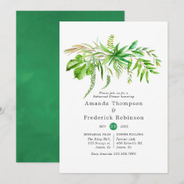 Aquarellwald Probe Abendessen Einladung