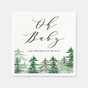 Aquarellwald Woodland Babydusche Serviette