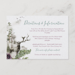 Aquarellwaldlandwaldberg, der Info Wedding ist Begleitkarte