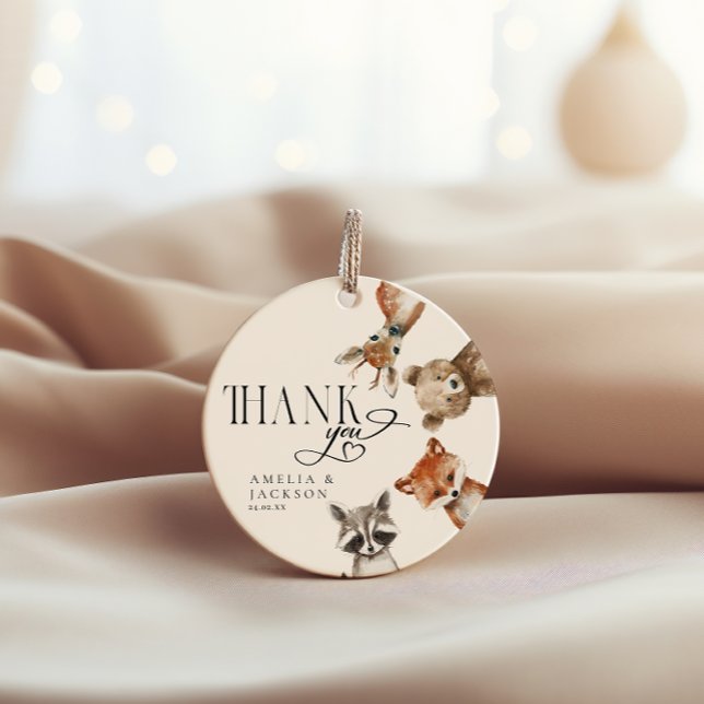 Aquarellwaldtiere Vielen Dank Geschenkanhänger (Von Creator hochgeladen)
