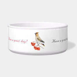 Aquarellwaldvogel wächst napf