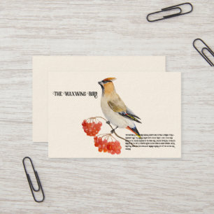 Aquarellwaldvogel wächst visitenkarte