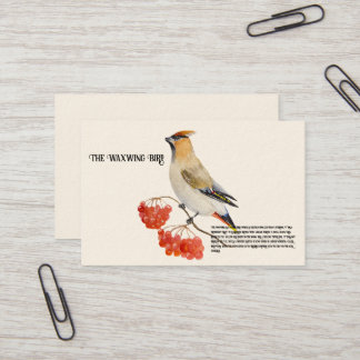 Aquarellwaldvogel wächst visitenkarte