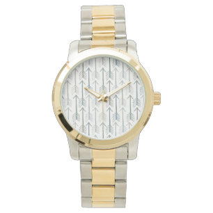 Aquarellwanderlust-Pfeil-Muster Armbanduhr