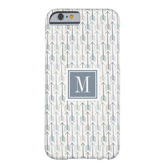 Aquarellwanderlust-Pfeil-Muster des Monogramm-| Case-Mate iPhone Hülle (Rückseite)