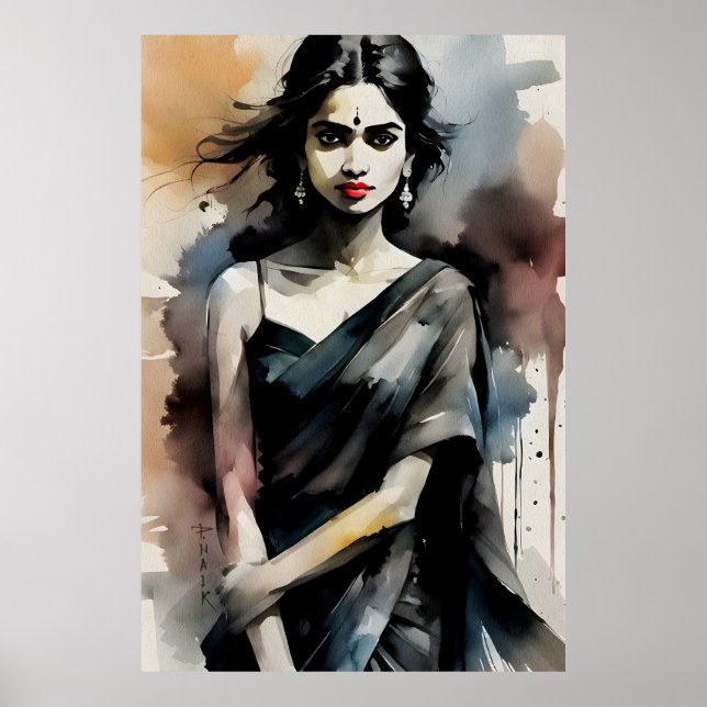 Aquarellwandkunst Poster (Vorne)