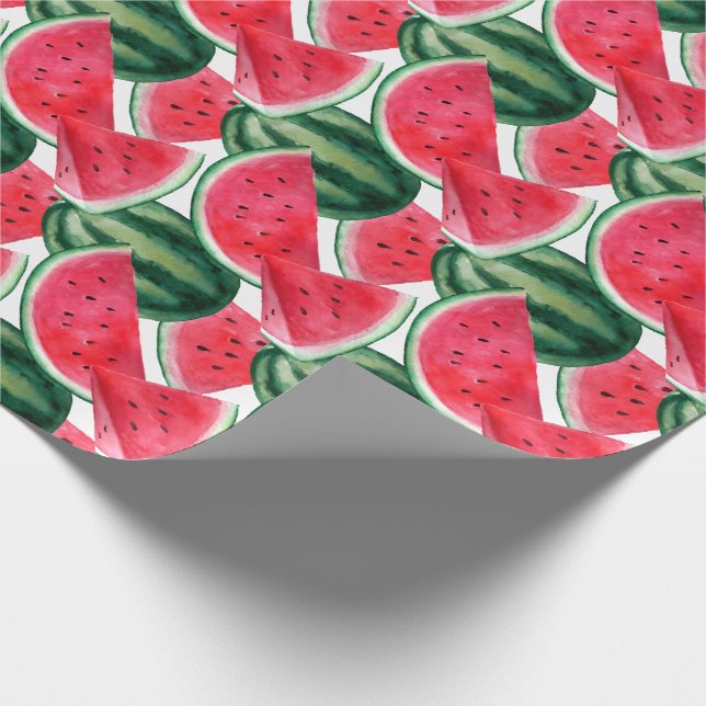 Aquarellwassermelone Geschenkpapier (Ecke)