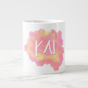 "Aquarellweicher: Personalisierte Freude" Jumbo-Tasse