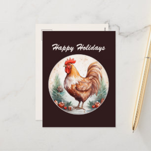 Aquarellweihe Weihnachtsbaum Feiertagspostkarte