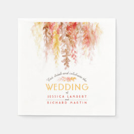 Aquarellweine Orangenbraun Hochzeit im Herbst Serviette