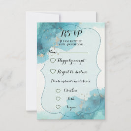 Aquarellwelle - RSVP-Karte RSVP Karte