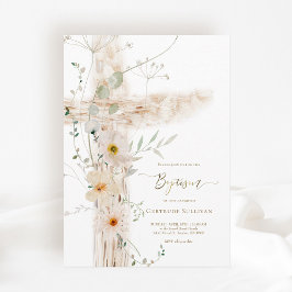 Aquarellwiesen Blume Heiliges Kreuz Taufe Einladung