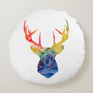 Aquarellwild Rundes Kissen