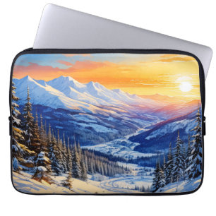 Aquarellwinterärmel Laptopschutzhülle