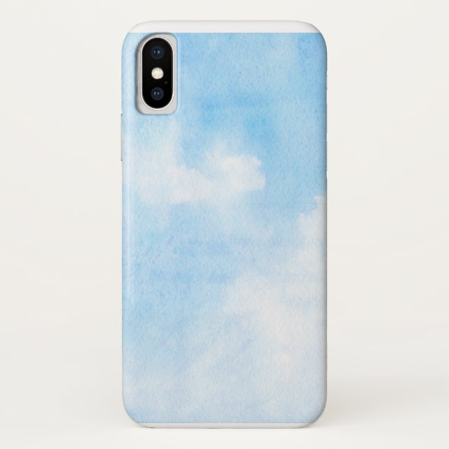 Aquarellwolken und Himmelhintergrund Case-Mate iPhone Hülle (Rückseite)