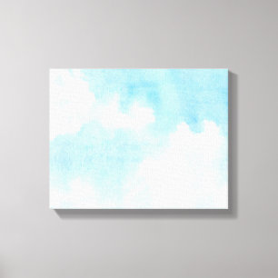 Aquarellwolken und Himmelhintergrund Leinwanddruck