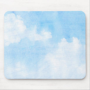 Aquarellwolken und Himmelhintergrund Mousepad