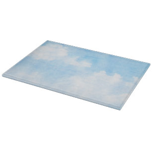 Aquarellwolken und Himmelhintergrund Schneidebrett