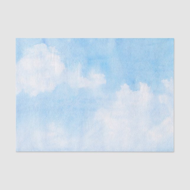 Aquarellwolken und Himmelhintergrund Seidenpapier (Vorderseite)