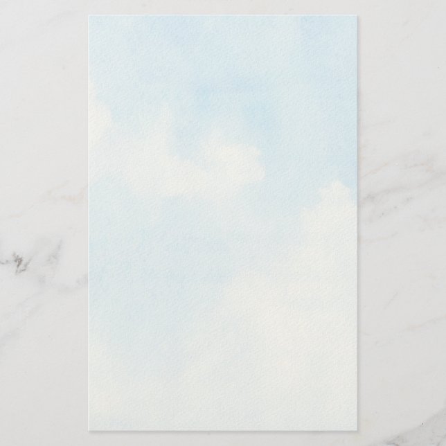 Aquarellwolken und Himmelshintergrund Briefpapier (Vorderseite)