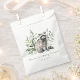 Aquarellwoodland Raccoon Babydusche Geschenktütchen