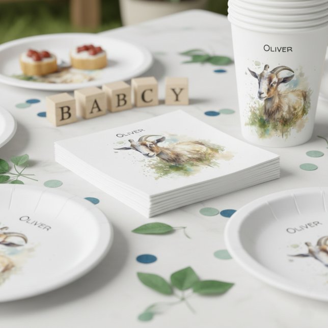 Aquarellziege Serviette (Von Creator hochgeladen)