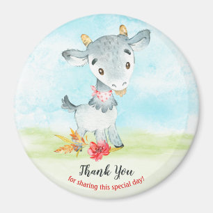 Aquarellziegenfarm Vielen Dank Magnet