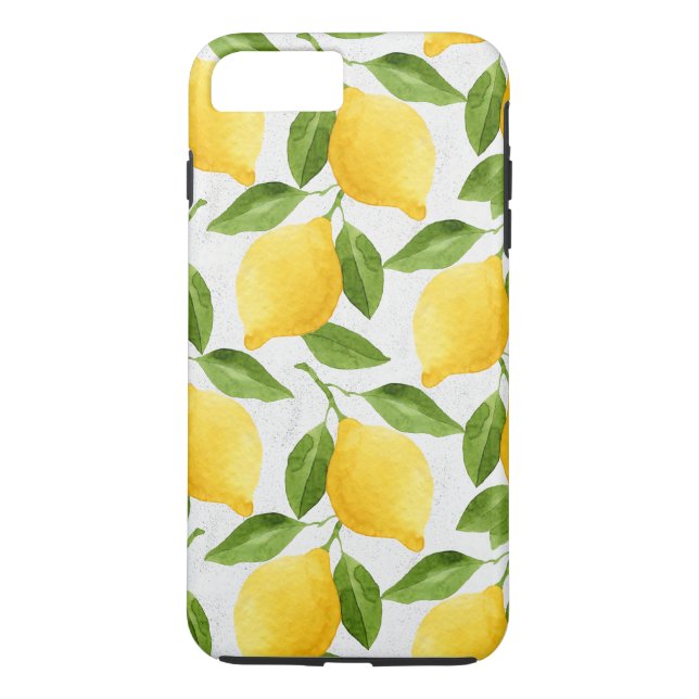 Aquarellzitronenmuster Case-Mate iPhone Hülle (Rückseite)