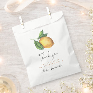 AquarellZitrusfrüchte 1. Geburtstag vielen Dank Geschenktütchen