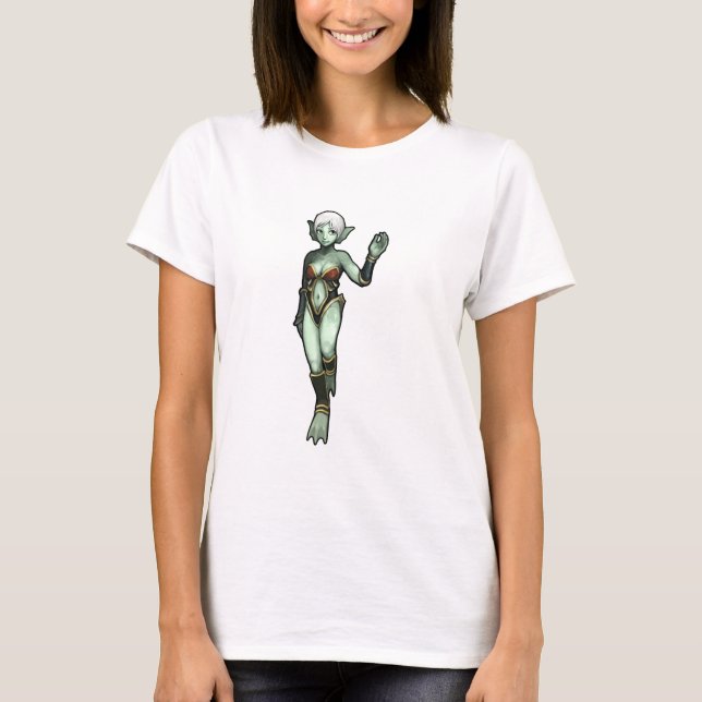 Aquarien - Naija sagt "hallo. " T-Shirt (Vorderseite)