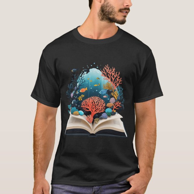 Aquarienbuch T-Shirt (Vorderseite)