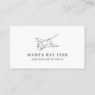 Aquarienfisch Manta Rochen Visitenkarte