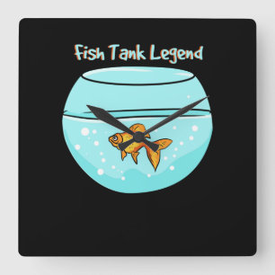 Aquarienpfleger - Fischbecken-Legende Quadratische Wanduhr