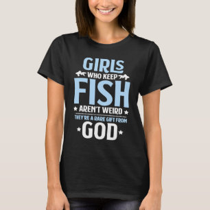 Aquaristik Mädchen die Fische halten Fischliebhabe T-Shirt