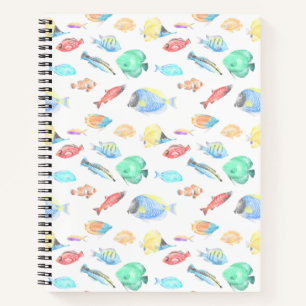 Aquarium - Aquarium - Aquarellfischmuster Notizbuch