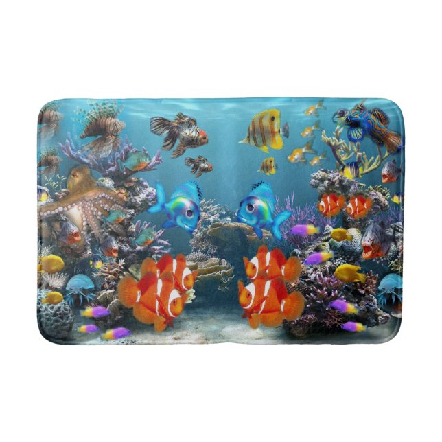 Aquarium Badematte (Vorderseite)