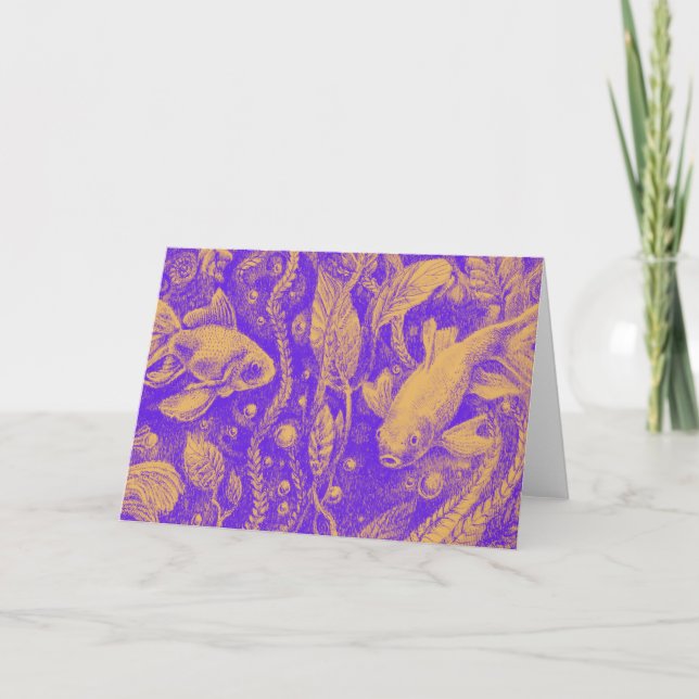 "Aquarium baroque" - Carte de remerciements (Devant)