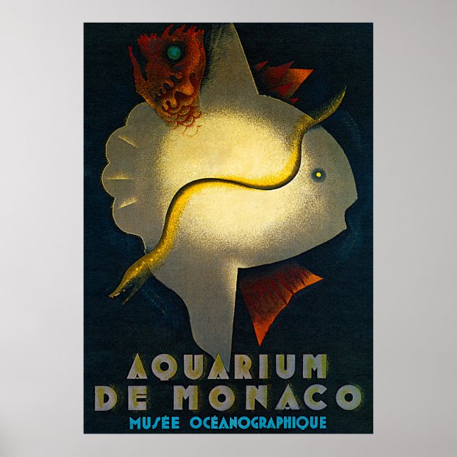Aquarium de Monaco Werbeplakat Poster (Vorne)