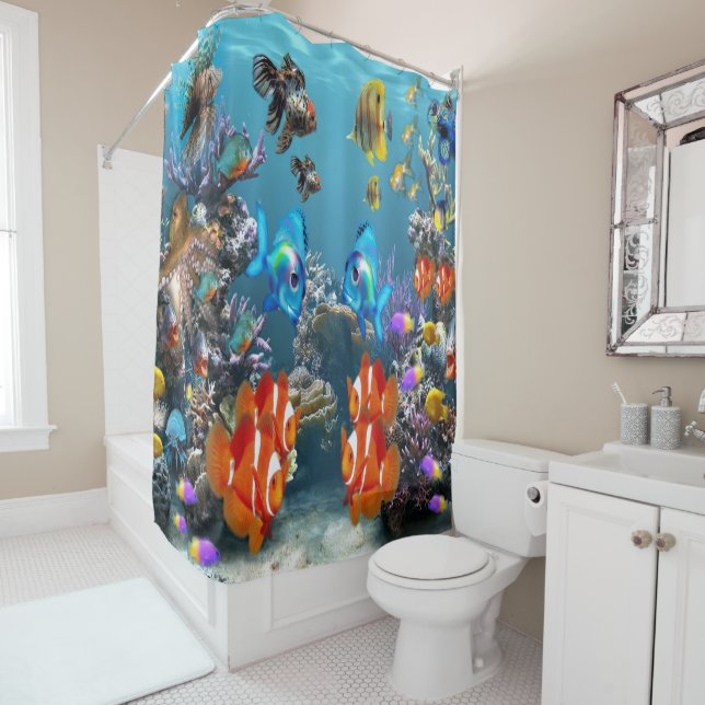 Aquarium Duschvorhang (Beispiel)