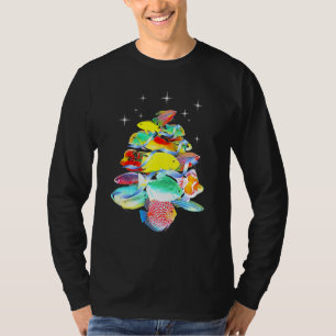 Aquarium Fisch Christbaum Cichlids Gouramis Flo T-Shirt