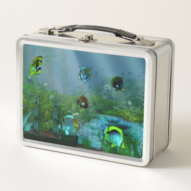 Aquarium Fischen Metall Lunch Box (Vorderseite)