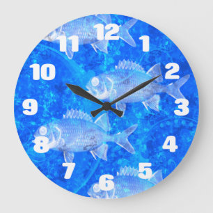 Aquarium Große Wanduhr