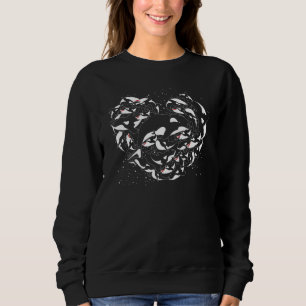 Aquarium Heart Orca Sea Animal Aquarist Killer Whi Sweatshirt
