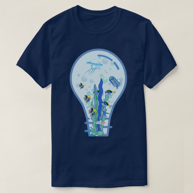 Aquarium in der Lampe T-Shirt (Design vorne)