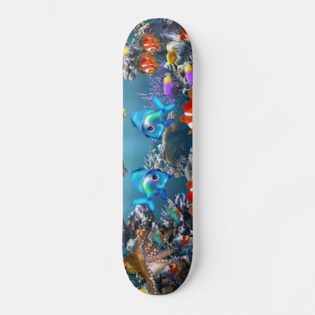 Aquarium-Meereswelt-Art Skateboard (Vorderseite)