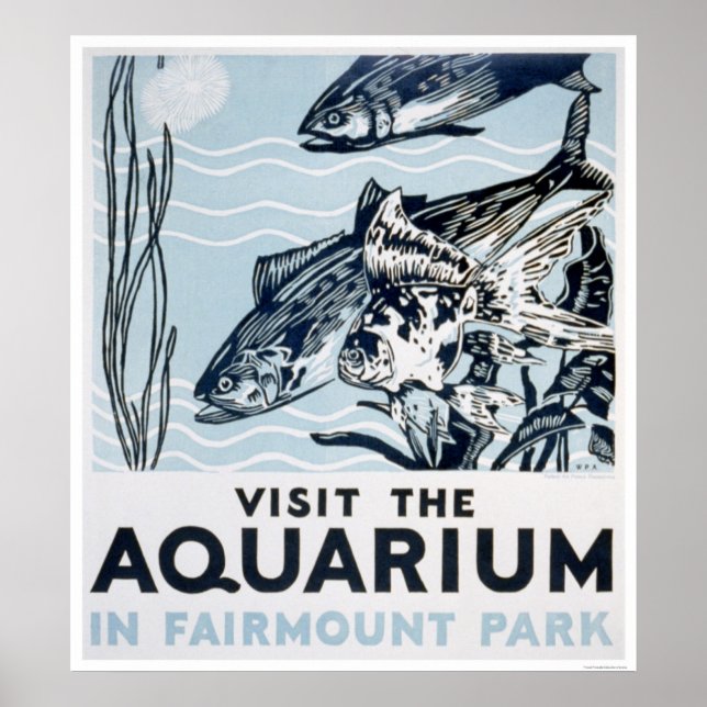Aquarium Phildadelphia 1937 Poster (Vorne)