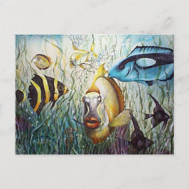 Aquarium Postkarte