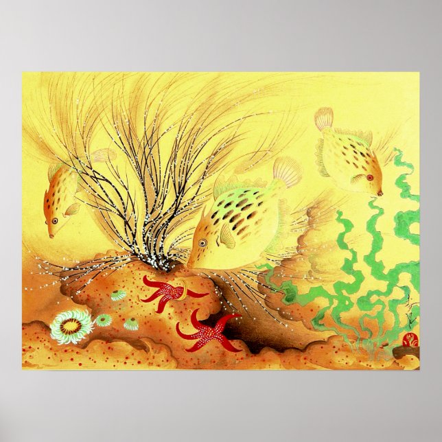 Aquarium Puffer Fish Ono Bakufu 1941 Poster (Vorne)